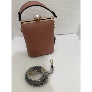 New Elegant Alyssa Women's Fashion Patent Messenger Bag - Dark pink